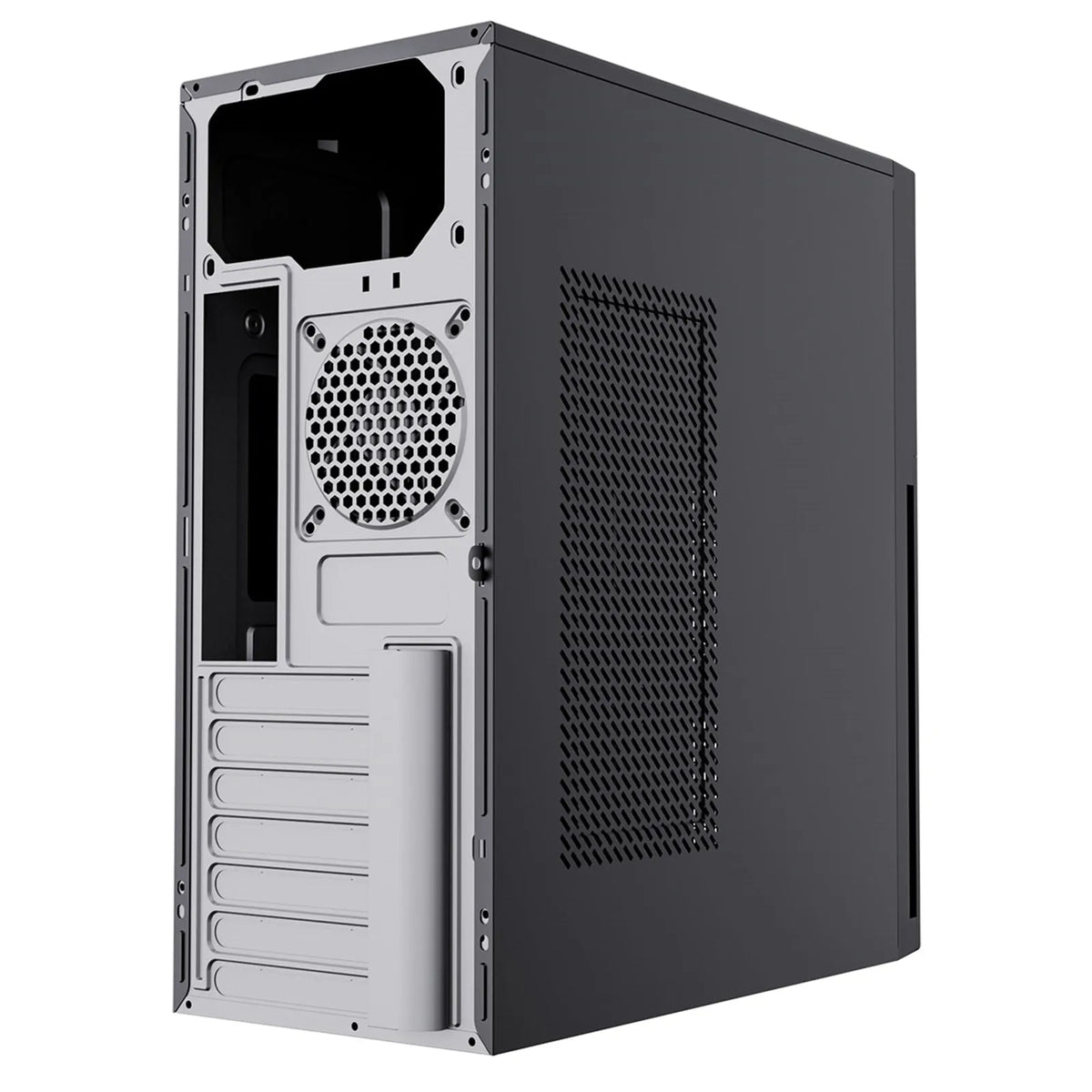 CiT Academy Mid-Tower Office PC Case With USB Type C and 80mm Rear Black Fan and 500W Power Supply Included