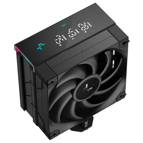 DeepCool AK400 Digital Pro CPU Air Cooler, ARGB Fan & Digital Display, 120mm PWM Fan, 4 Copper Heatpipes, Quiet Operation, Intel & AMD Compatible Black