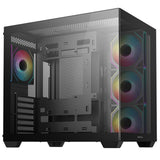 DeepCool CG530 4F Mid-Tower Case with Tempered Glass Panels, 4 Pre-Installed ARGB Fans, and Optimal Airflow Support, Black