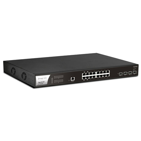 DrayTek VSPQ2200XB-K VigorSwitch PQ2200xb 16 Port 2.5 GbE POE+ Managed Layer 2+ Switch with 4x POE++ Ports and 4x 10GbE SFP+ Ports