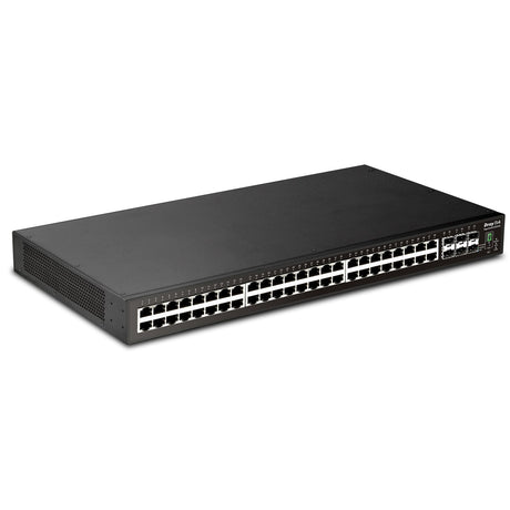 Draytek VSP2542X-K 54 Port switch with 48 PoE+ RJ-45 LAN ports, 6 10Gbpe SFP+, 400W PoE budget, and L2+ management, 2 Year Warranty