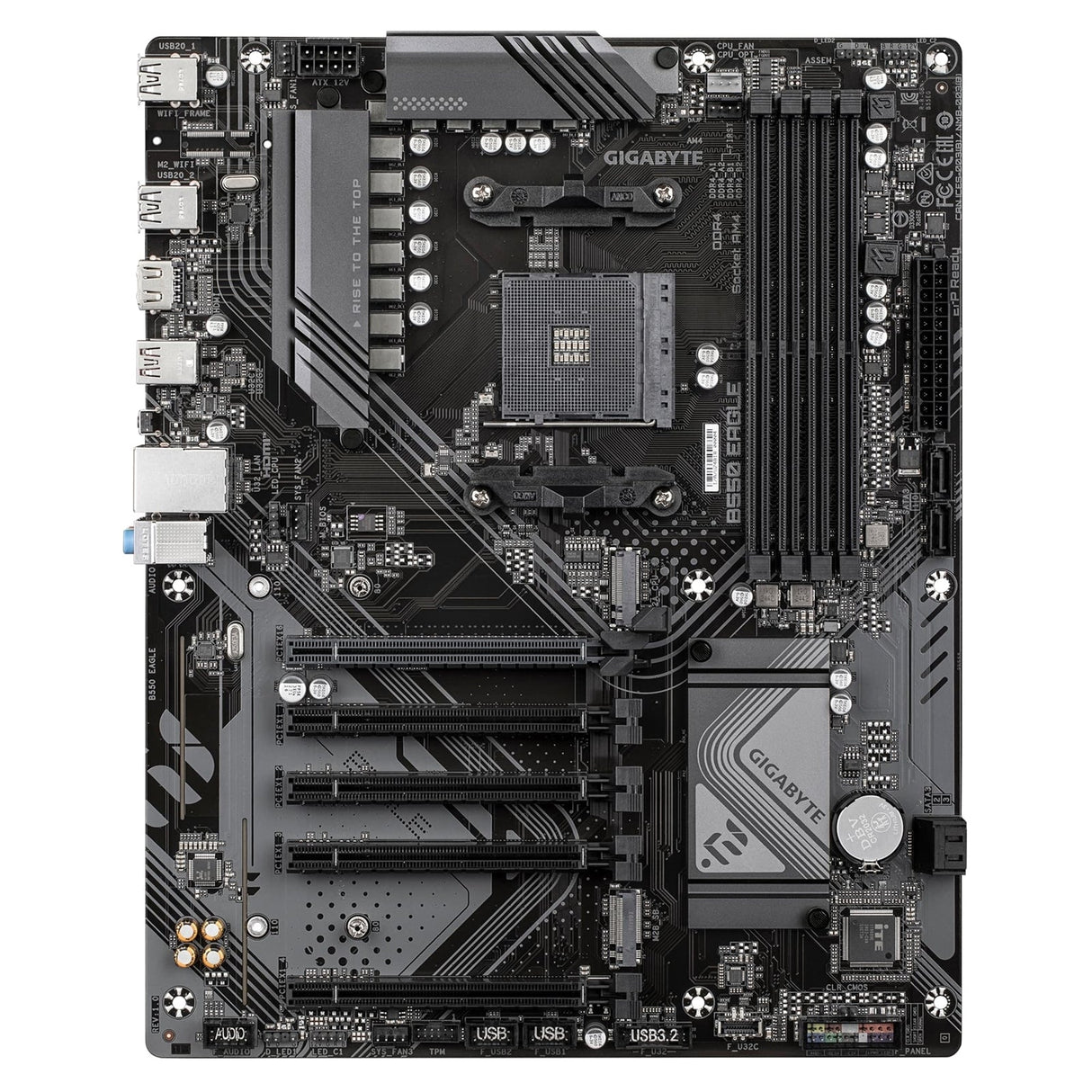 Gigabyte B550 EAGLE AMD AM4 Socket Motherboard, ATX, 4x DDR4 Slots, 2x M.2 Sockets, GbE LAN, 1x HDMI Port