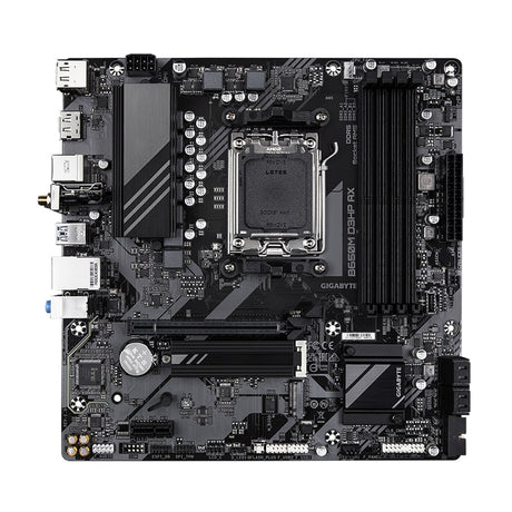 Gigabyte B650M D3HP AX Ultra Durable AMD AM5 Socket Motherboard, Micro-ATX, 4x DDR5 Slots, 2x M.2 Sockets, 2.5GbE LAN, Wi-Fi 6E, 2x DisplayPorts / 1x HDMI Port