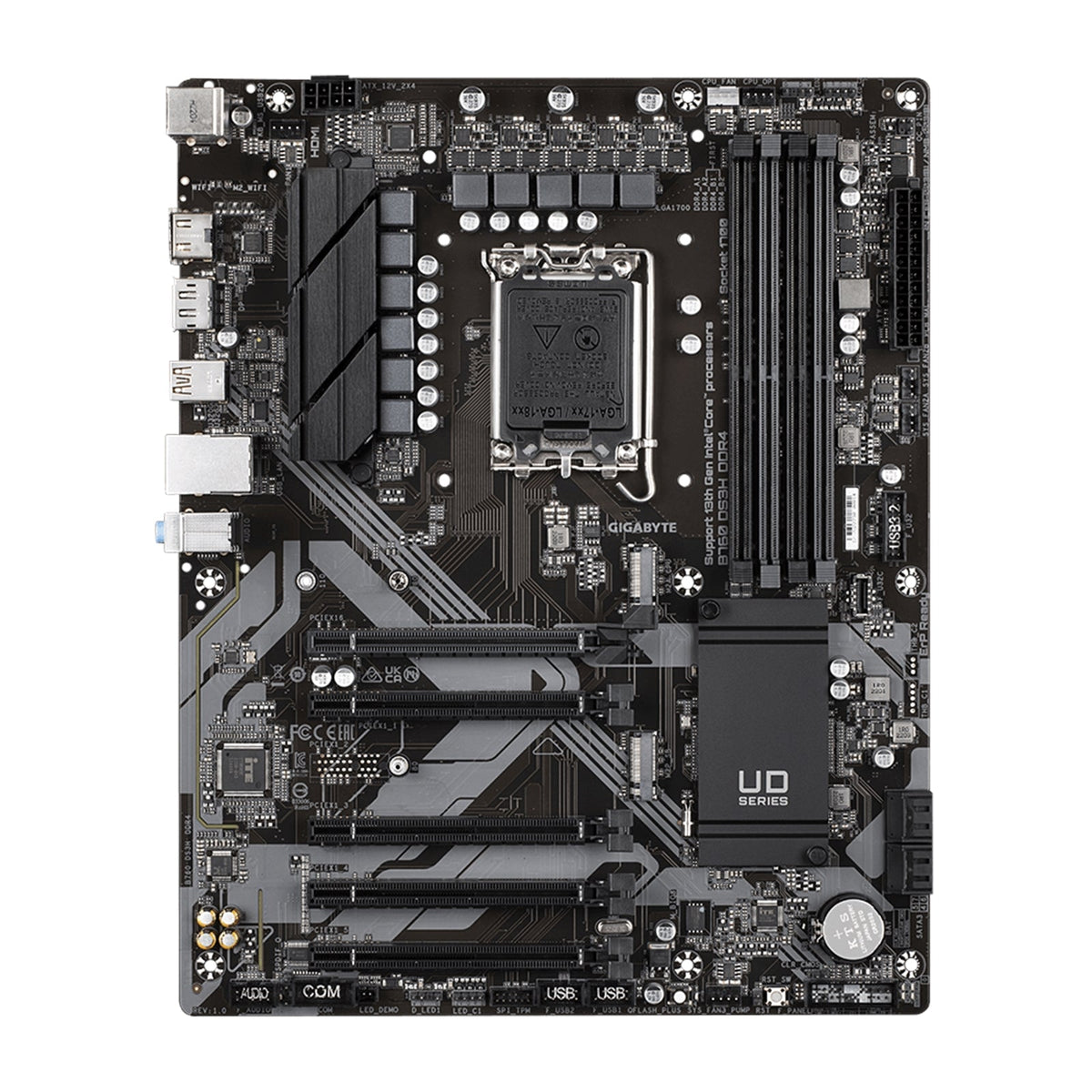 Gigabyte B760 DS3H DDR4 Ultra Durable Intel 1700 Socket Motherboard, ATX, 4x DDR4 Slots, 2x M.2 Sockets, GbE LAN, 1x DisplayPort / 1x HDMI Port