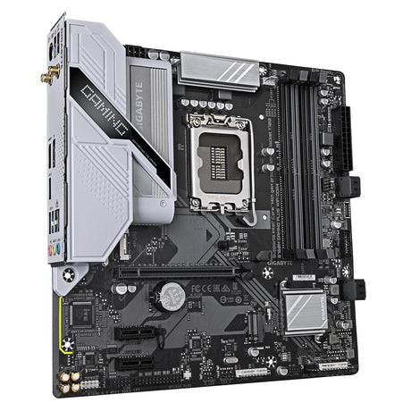 Gigabyte B760M GAMING PLUS WIFI DDR4 Intel 1700 Socket Motherboard, Micro-ATX, 4x DDR4 Slots, 2x M.2 Sockets, Fitted I/O Shield, GbE LAN, Wi-Fi 6, 1x DisplayPort / 1x HDMI Port