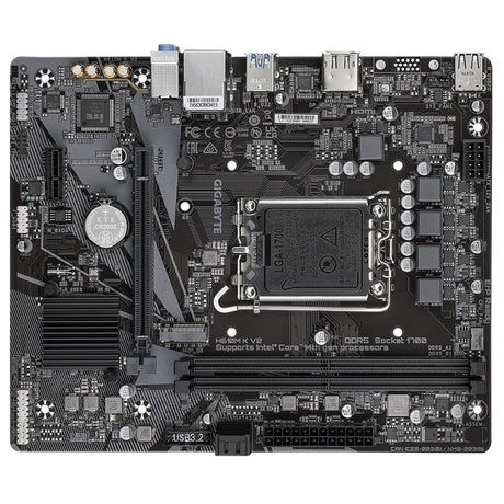 Gigabyte H610M K V2 DDR5 Anti-Sulfur Resistor Intel 1700 Socket Motherboard, Micro-ATX, 2x DDR5 Slots, 1x M.2 Socket, GbE LAN, 1x DisplayPort / 1x HDMI Port