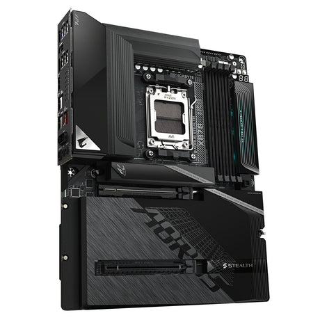 Gigabyte X870 AORUS STEALTH AMD AM5 Socket Motherboard, ATX, 4x DDR5 Slots, 4x M.2 Socket, 5GbE LAN, WiFi 7, 1x HDMI Port / 2x USB-C (USB4)