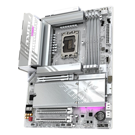 Gigabyte Z890 AORUS ELITE WIFI7 ICE Intel 1851 Socket Motherboard, ATX, 4x DDR5 Slots, 4x M.2 Sockets, Fitted I/O Shield, 2.5GbE LAN, Wi-Fi 7, 1x DisplayPort / 1x USB-C (USB4)
