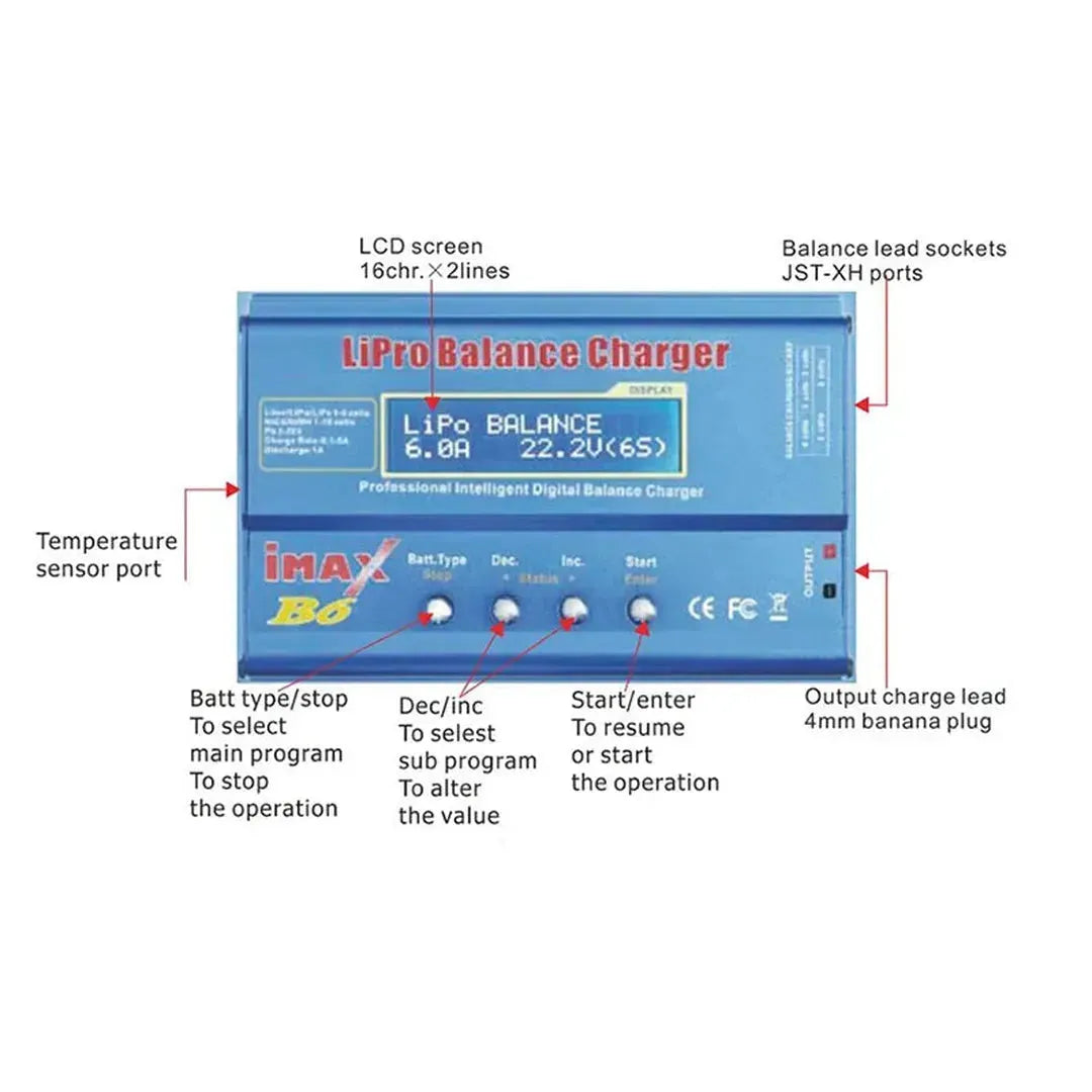 iMAX B6 80W 6A Battery Balance Charger 1 2