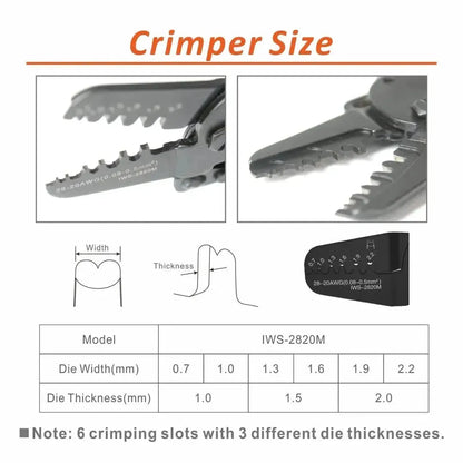 IWISS IWS-2820M Mini Micro Open Barrel Crimping 1 2 3 4 5 6