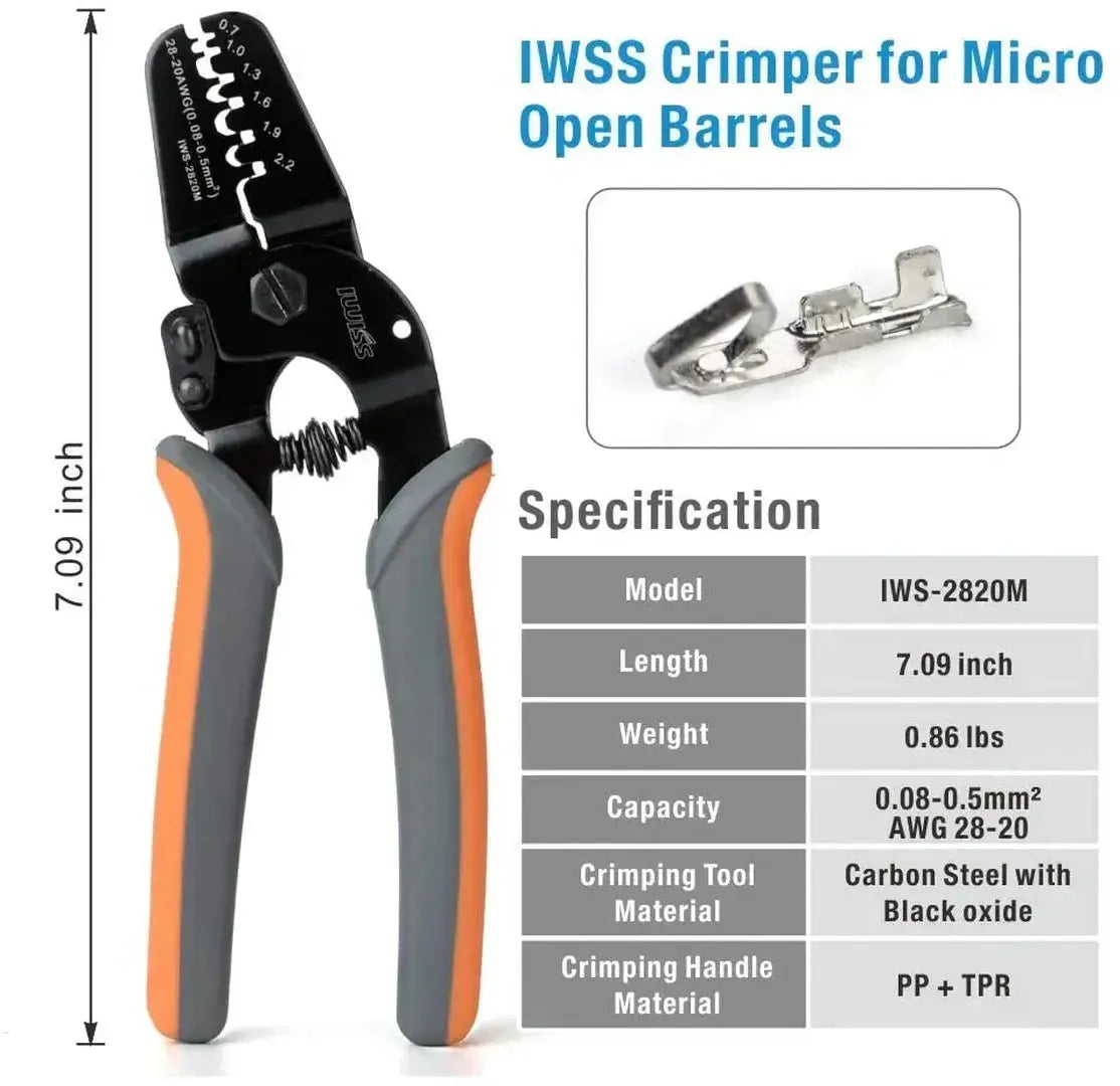 IWISS IWS-2820M Mini Micro Open Barrel Crimping