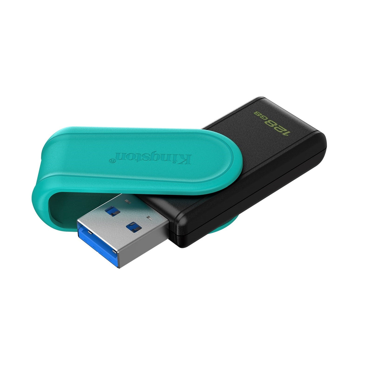Kingston DataTraveler Exodia S DTXS/128GB USB Flash Drive, 128GB, USB 3.2, Black/Green, Swivel Cap Design
