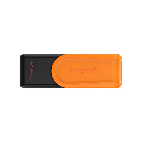 Kingston DataTraveler Exodia S DTXS/256GB USB Flash Drive, 256GB, USB 3.2, Black/Orange, Swivel Cap Design