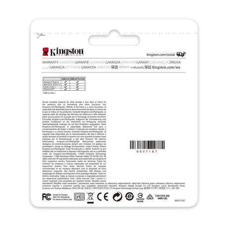 Kingston DataTraveler Kyson 128GB USB 3.2 Capless Metal USB Flash Drive