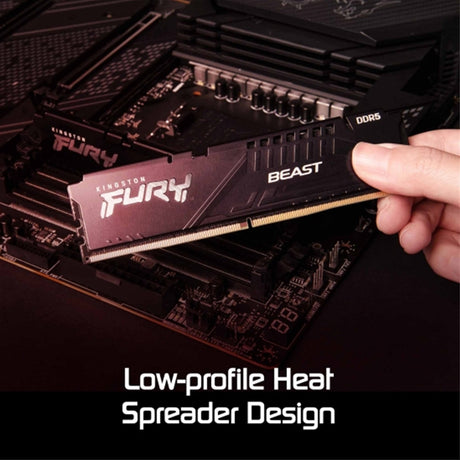 Kingston FURY Beast KF560C36BBE2K2-64 64GB (2x 32GB) DIMM System Memory, 6000MHz, DDR5, CL36, Black, Intel XMP, AMD EXPO