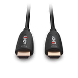 Lindy 38510 10m HDMI (M) 2.1 Anthra Line 7680x4320@60Hz / 3840x2160@120Hz Fibre Optic Hybrid Cable - Black