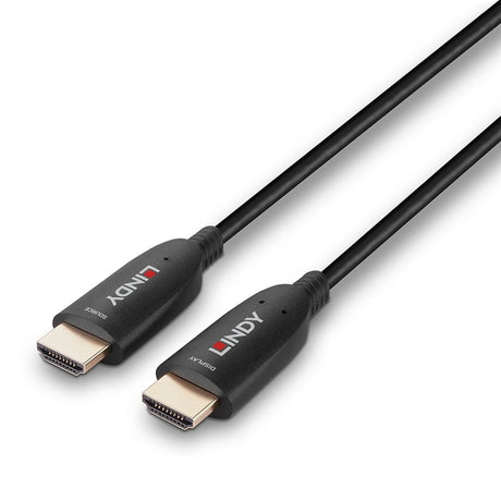 Lindy 38510 10m HDMI (M) 2.1 Anthra Line 7680x4320@60Hz / 3840x2160@120Hz Fibre Optic Hybrid Cable - Black