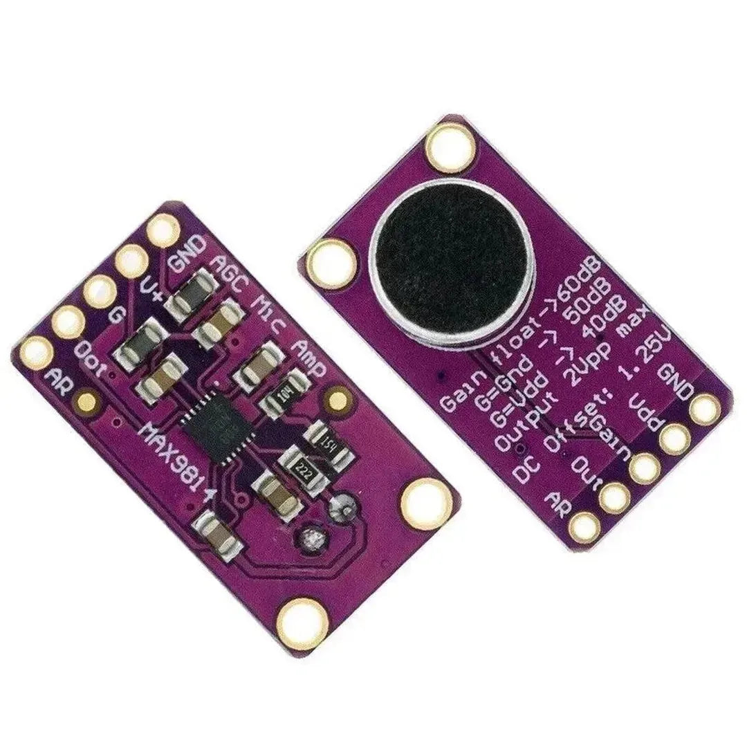 Microphone Module MAX9814 AGC Amp for Arduino Raspberry Pi 20Hz-20KHz 2 ...