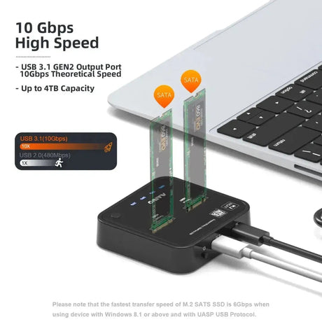 M.2 SATA Dual-Bay Dock Station