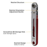 Mini Ratchet Wrench 1/4 Inch Drive Socket 1 2 3