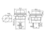 Momentary Push Button Switch 16mm R13-507 1 2 3 4