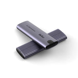 Netac M.2 NVMe/SATA External Enclosure, USB3.1, Aluminum, 10Gbps, USB C to C, USB C to A