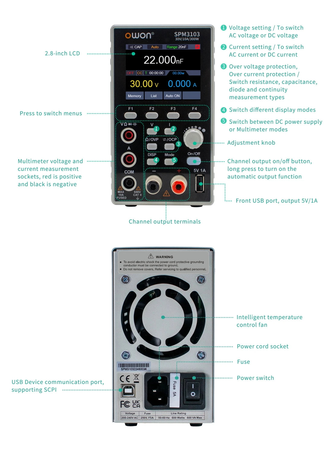 OWON SPM3103 Programmable DC Power Supply