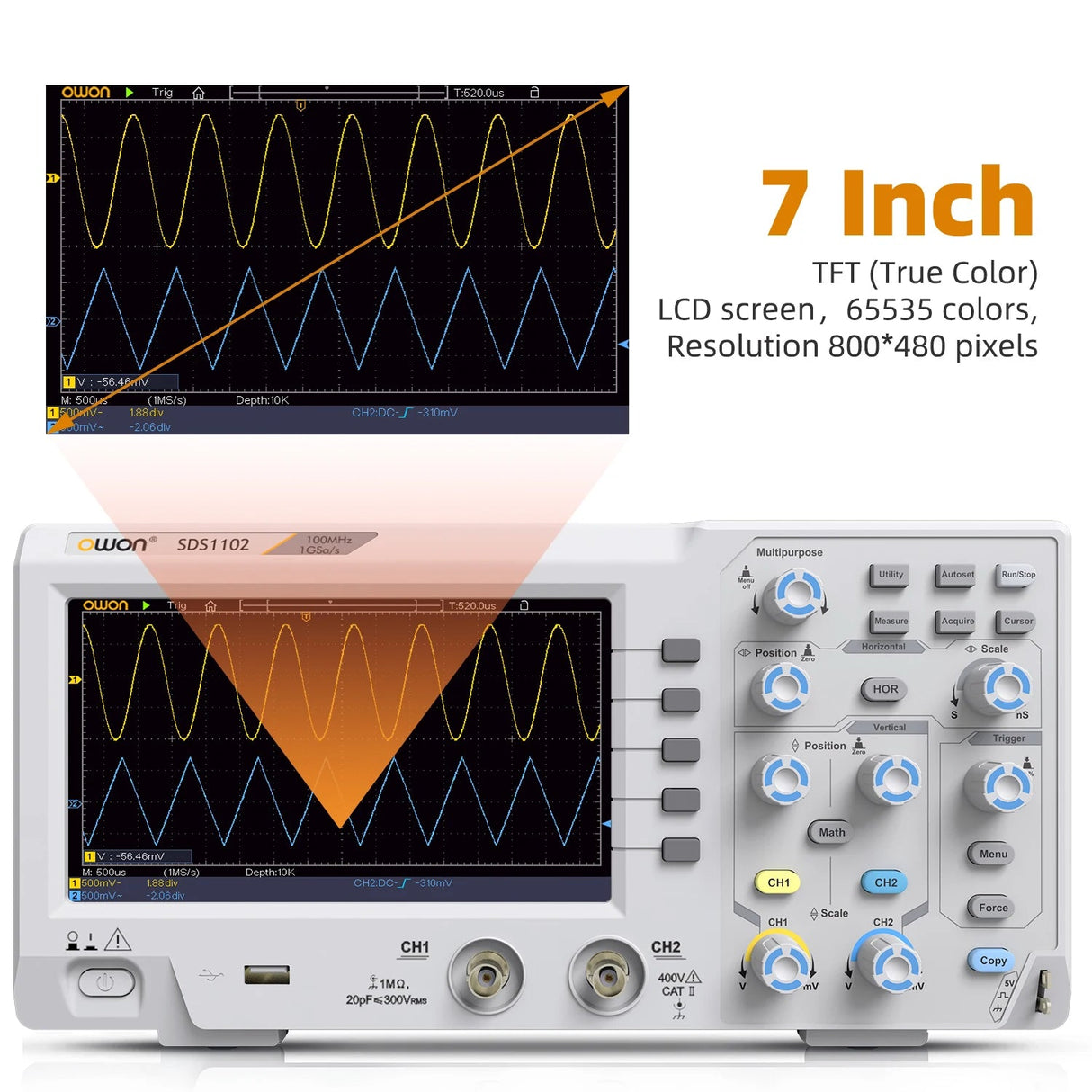 Owon SDS1102 Digital Oscilloscope