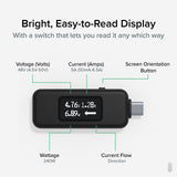 Plugable USBC-VAMETER3 Pass-Through USB-C VA Meter for High Power Devices