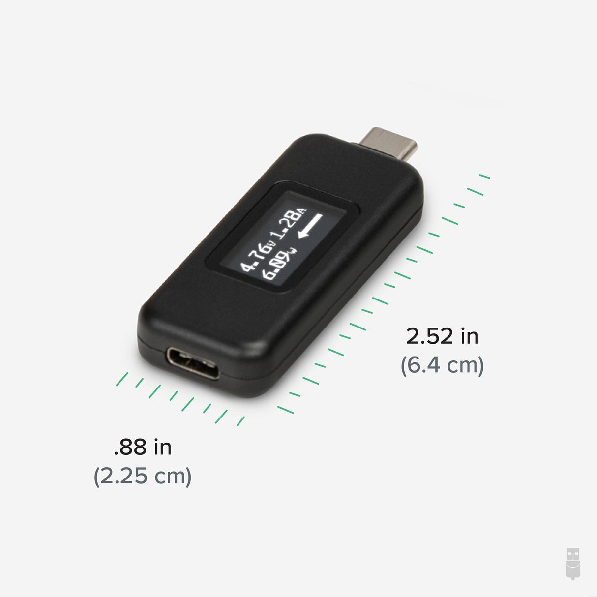 Plugable USBC-VAMETER3 Pass-Through USB-C VA Meter for High Power Devices