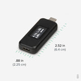 Plugable USBC-VAMETER3 Pass-Through USB-C VA Meter for High Power Devices