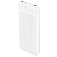 Prevo SP3012 Power bank,10000mAh Portable Fast Charging for Smart Phones, Tablets and Other Devices, Slim Design, Dual-Port with USB Type-C and Micro USB Connection, White