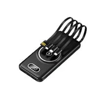 Prevo SP5002 Wireless Charging Power Bank,10000mAh Portable Charging for Smart Phones, Tablets and Other Devices, Charge Multiple Devices with Prefitted Lightning, USB Type-C, Micro-USB & USB Cables