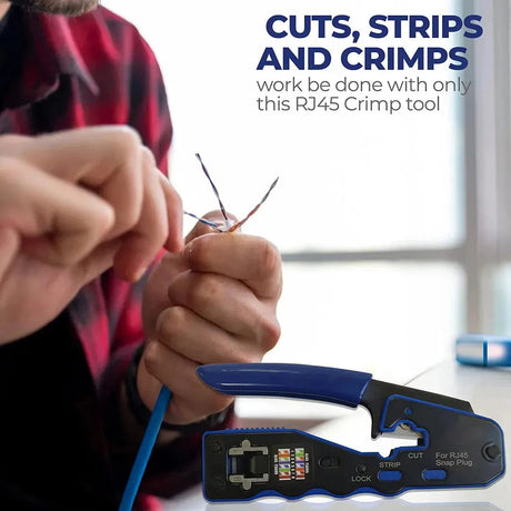 RJ45 Pass Through Crimper Cutter