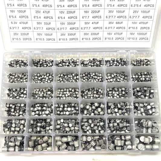 1500PCS SMD Chip Aluminium Electrolytic Capacitor Kit