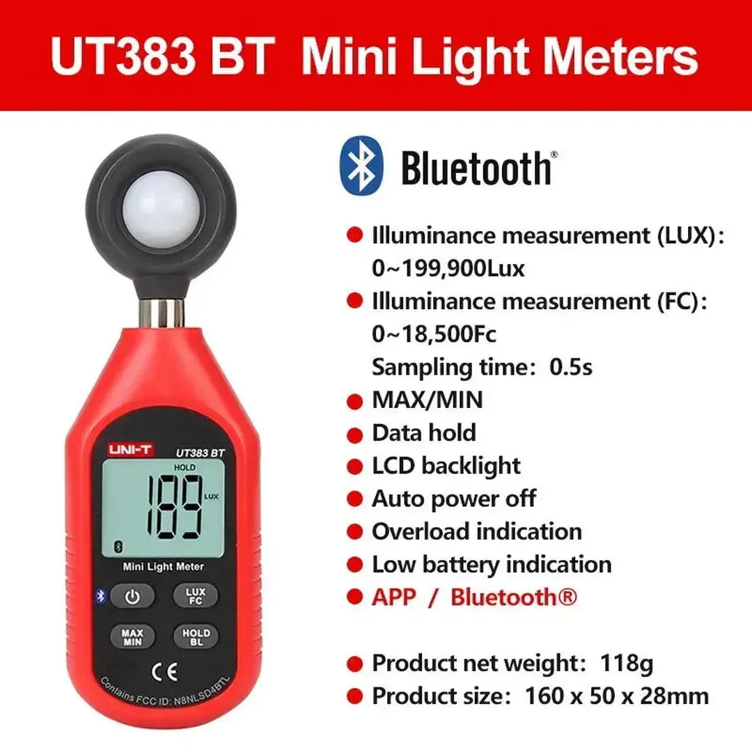 UNI-T Mini Light Meter 1 2 3 4 5 6