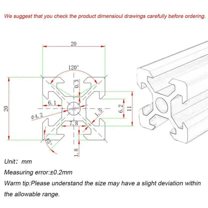 2020 V-slot Aluminium Extrusion Black 1 2 3