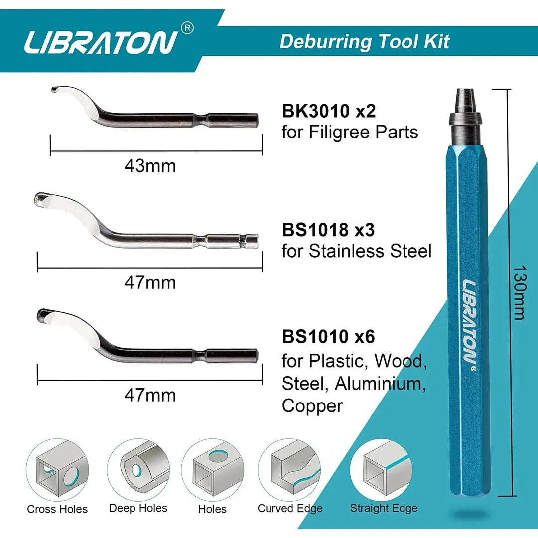 Deburring Tool with 11 Blades 1 2 3