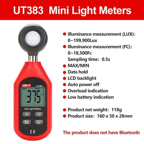 UNI-T Mini Light Meter 1 2 3 4 5 6 7