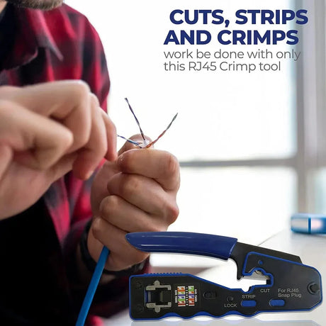 RJ45 Pass Through Crimper Cutter 1