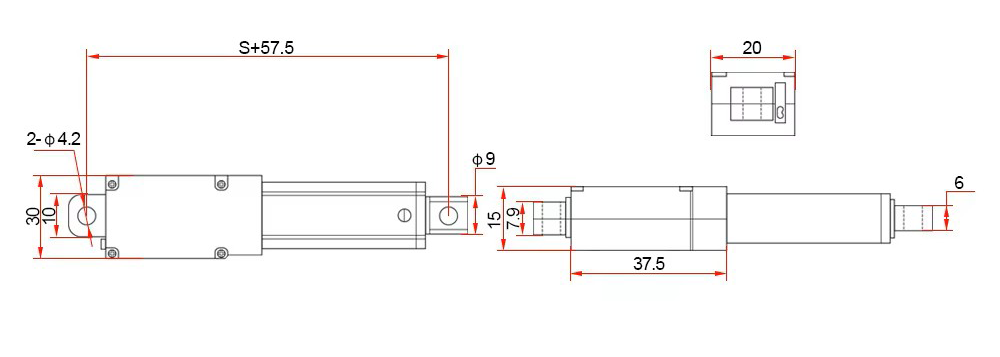 12V mikrolineaarinen toimilaite