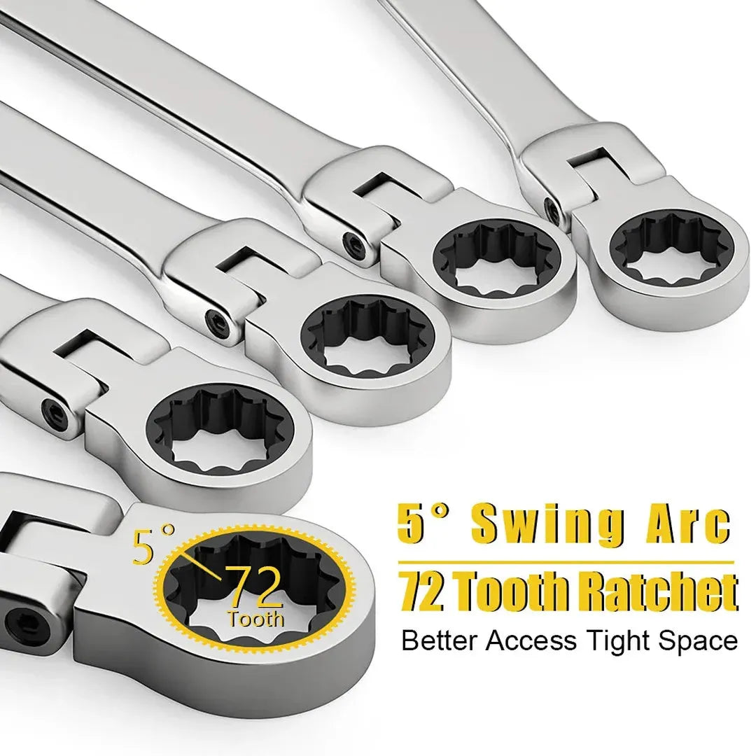 16pcs Ratcheting Combination Wrench Set 6-23mm 1