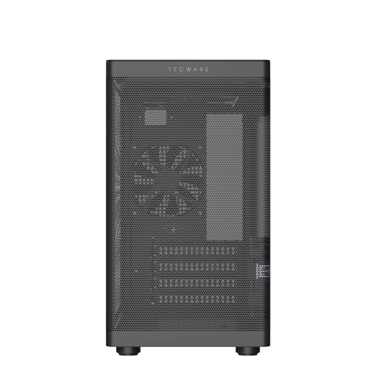 TecWare Fusion 3 mATX Compact PC Case, High Airflow SFF Chassis, 3 Fans Included, Top-Mount ATX/SFX PSU Support, USB-C, Supports 280mm GPU & Dual Radiators, Black