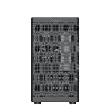 TecWare Fusion 3 mATX Compact PC Case, High Airflow SFF Chassis, 3 Fans Included, Top-Mount ATX/SFX PSU Support, USB-C, Supports 280mm GPU & Dual Radiators, Black