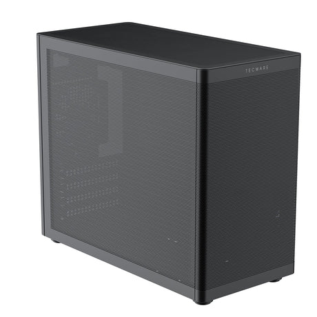 TecWare Fusion 3 mATX Compact PC Case, High Airflow SFF Chassis, 3 Fans Included, Top-Mount ATX/SFX PSU Support, USB-C, Supports 280mm GPU & Dual Radiators, Black