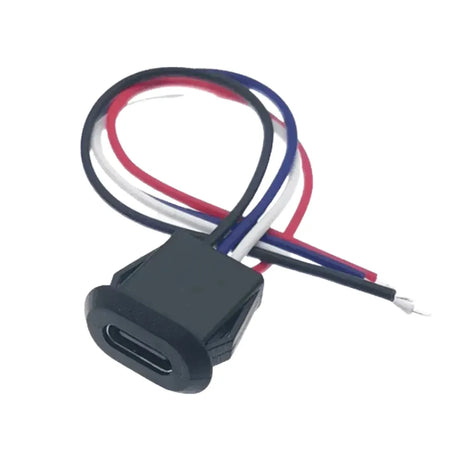 USB C Power Connector 3A Female Panel Mount 1 2 3