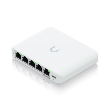 Ubiquiti USW-FLEX-2.5G-5 UniFi Flex 2.5G Ultra Compact 5 Port POE/USB-C Powered Managed Switch