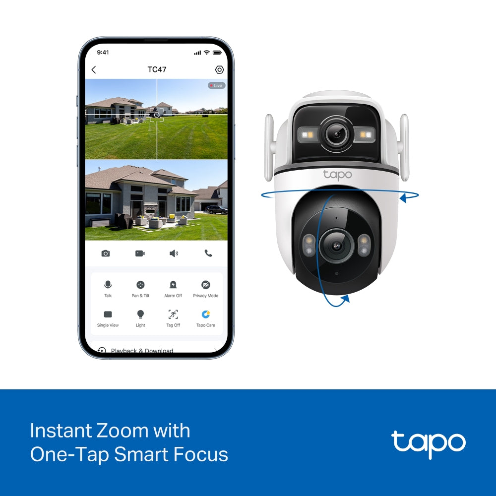 TP-Link Tapo TC47 security camera Dome IP security camera Indoor & outdoor 2304 x 1296 pixels Ceiling