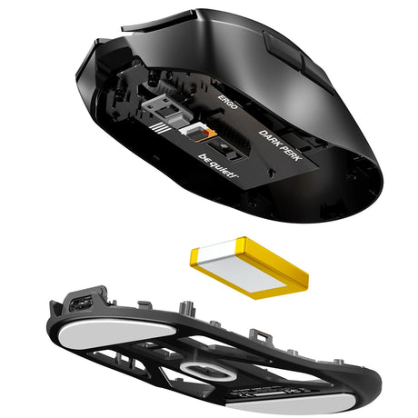 be quiet! Dark Perk Ergo Lightweight Ergonomic 32000dpi Wireless Gaming Mouse with 2.4GHz Wireless, PixArt PAW3950 Sensor, 110 Hours Battery Life & 8000 Hz Polling Rate