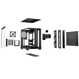 be quiet! Light Base 500 LX BGW85 Mid-Tower Case, Tempered Glass, 4 x ARGB Light Wings LX Fans, High Airflow ATX Case, USB-C 10Gbps, 400mm GPU Support, Vertical GPU Mount, Black